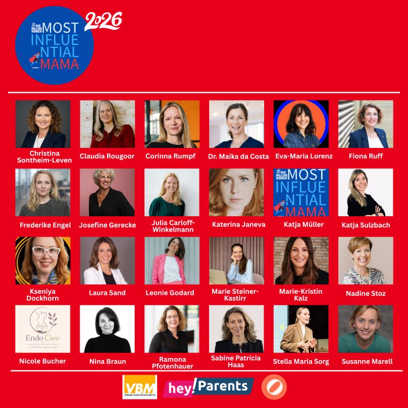 Die 24 Nominierten der Most Influential Mama Kampagne 2026, darunter Sabine Patricia Haas